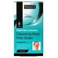 Beauty Formulas Clear Skin Purifying Charcoal Cleansing Nose Pore Strips gboko oczyszczajce paski na nos 6szt