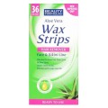 Beauty Formulas Wax Strips Hair Remover plastry do depilacji twarzy i okolic bikini Aloe Vera 36szt