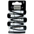 Glamour Spinki do wosw czarne 5szt