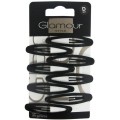 Glamour Spinki do wosw Czarne 8szt