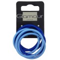 Glamour Gumki do wosw bez metalu Niebieski 6szt