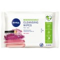 Nivea Cleansing Wipes Face-Eyes biodegradowalne �agodz�ce chusteczki do demakija�u do cery suchej i wra�liwej 25szt