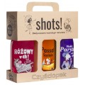 LaQ Shots! Czyciopak el pod prysznic Unisex Rowy w ch! 500ml + Passat Ssiada 500ml + Bkit Parya 500ml