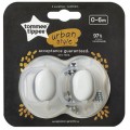 Tommee Tippee Urban Smoczek uspokajajcy 0-6m Neutral 2szt