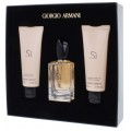 Giorgio Armani Si Woda perfumowana 50ml spray + Balsam do ciaa 75ml + el pod prysznic 75ml