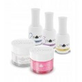 Elisium Zestaw Diamond Mini Base Coat 15ml + Activator 15ml + Top Coat 15ml + Clear 23g + el Calm Violet 23g