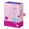 Satisfyer Feel Secure Mentrual zestaw kubeczkw menstruacyjnych 15ml + 20ml Dark Blue