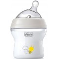 Chicco NaturalFeeling Butelka plastikowa 150ml ze smoczkiem silikonowym przepyw wolny 0m+