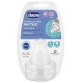 Chicco Physio Smoczek antykolkowy na butelk przepyw szybki 4m+ 2szt
