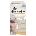Tommee Tippee Closer To Nature Butelka do karmienia 260ml ze smoczkiem silikonowym 0m+ Panda