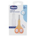 Chicco Baby Nail Scissors Noyczki z osonk 0m+ Pomaraczowe