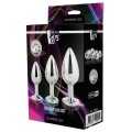 Dream Toys Gleaming Love Plug zestaw korkw analnych Silver 3szt