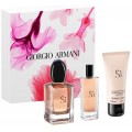 Giorgio Armani Si Woda perfumowana 50ml spray + Woda perfumowana 15ml spray + Balsam do ciaa 50ml