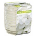 Bispol wieca zapachowa w prkowanym szkle White Flower 120g