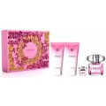 Versace Bright Crystal Woda toaletowa 90ml spray + Woda toaletowa 5ml + el pod prysznic 100ml + Balsam do ciaa 100ml