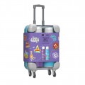 Hiskin Travel Mini Walizka mydo do rk 75ml + krem do rk 75ml Fioletowa