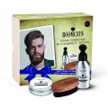 Roomcays Zestaw do pielgnacji brody olejek do brody 50ml + balsam do brody 30ml + szczotka z wosia dzika