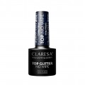 Claresa Top Glitter No Wipe top do lakieru hybrydowego bez przemywania Glitter Blue 5g