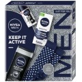 Nivea Keep It Active krem uniwersalny 30ml + antyperspirant 150ml spray + el pod prysznic 250ml