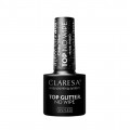 Claresa Top Glitter No Wipe top do lakieru hybrydowego bez przemywania Glitter Silver 5g