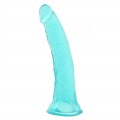 Blush B Yours Plus Lust N` Thrust 7Inch transparentne dildo z przyssawk Teal