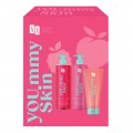 AA Yoummy Skin Raspberry el pod prysznic 400ml + krem do ciaa 400ml + peeling do ciaa 200ml