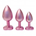 Dream Toys Gleaming Love Plug korek analny Pearl Pink 3szt