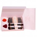 Jessup Peach Dust Perfection Beauty Kit zestaw dwustronnych pędzli do makijażu 7szt + gąbeczki do makijażu 2szt T506