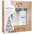 Apis Zestaw witeczny Ceramide Power odywczy el do mycia twarzy 300ml + oczyszczajcy tonik z Zielon Herbat 300ml