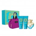 Versace Dylan Turquoise Pour Femme Woda toaletowa 100ml spray + el pod prysznic 100ml + Balsam do ciaa 100ml + Kosmetyczka