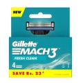 Gillette Mach3 Fresh Clean wkady 4szt