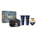 Versace Dylan Blue Pour Femme Woda perfumowana 100ml spray + Żel pod prysznic 100ml + Balsam do ciała 100ml + kosmetyczka