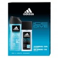 Adidas Ice Dive Dezodorant 75ml spray + el pod prysznic 250ml