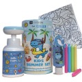 Hiskin Kids Summer Blue płyn do kąpieli 75ml + pianka do mycia 300ml + kredki 5szt + kolorowanka  Hiskin Kids Summer Blue płyn do kąpieli 75ml + pianka do mycia 300ml + kredki 5szt + kolorowanka