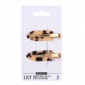 Sister young Lily Makeup Hair Clips klipsy do wosw Light Leopard Print 2szt