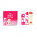 Adidas Fruity Rhythm Woda toaletowa 75ml spray + Żel pod prysznic 250ml + Bidon  Adidas Fruity Rhythm Woda toaletowa 75ml spray + Żel pod prysznic 250ml + Bidon