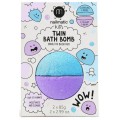 Nailmatic Kids Twin Bath Bomb podwójna kula do kąpieli dla dzieci Blue/Violet 170g  Nailmatic Kids Twin Bath Bomb podwójna kula do kąpieli dla dzieci Blue/Violet 170g