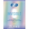 Durex Invisible Extra Thin Extra Lubricated super cienkie prezerwatywy dodatkowo nawilane 24szt