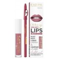 Eveline Oh My Lips Liquid Matt Lipstick&Contour Lip Liner matowa pomadka i konturwka 4,5ml + 13 Brownie Biscotti