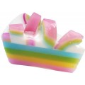 Bomb Cosmetics Piece Cake Soap Slice mydo glicerynowe Raspberry Rainbow 140g