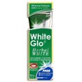 White Glo Herbal White Toothpaste zioowa pasta do zbw 100ml + szczoteczka do zbw