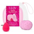 Glov Beauty Essentials Make Up Sponge gbeczka do makijau + waciki do twarzy z woreczkiem + kosmetyczka