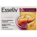 Esseliv D3 suplement diety z witamin D3 wspomagajcy wtrob oraz procesy trawienne 50 kapsuek