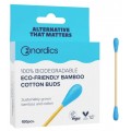 Nordics Bamboo Cotton Buds patyczki bambusowe Niebieskie 100szt