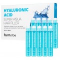 Farmstay Hyaluronic Acid Super Aqua Hair Filler nawilajce ampuki do wosw 10x13ml