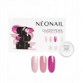 Neonail Glassy Pearl Pink Essence + Rosy Moment + Marshmallow Vibes 3 x lakier hybrydowy 3ml + pyłek do paznokci  Neonail Glassy Pearl Pink Essence + Rosy Moment + Marshmallow Vibes 3 x lakier hybrydowy 3ml + pyłek do paznokci