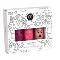Nailmatic Kids Magic Forest zestaw lakierów do paznokci Sheepy 8ml + Peachy 8ml + Kitty 8ml  Nailmatic Kids Magic Forest zestaw lakierów do paznokci Sheepy 8ml + Peachy 8ml + Kitty 8ml