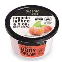 Organic Shop Organic Lychee & 5 Oils Body Cream Krem do ciaa o zapachu liczi 250ml