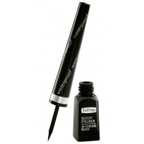 IsaDora Glossy EyeLiner Waterproof Wodoodporny liner w pdzelku 40 Chrome Black 3,7ml