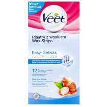 Veet Easy-Gelwax Plastry z woskiem do depilacji ciaa 12szt